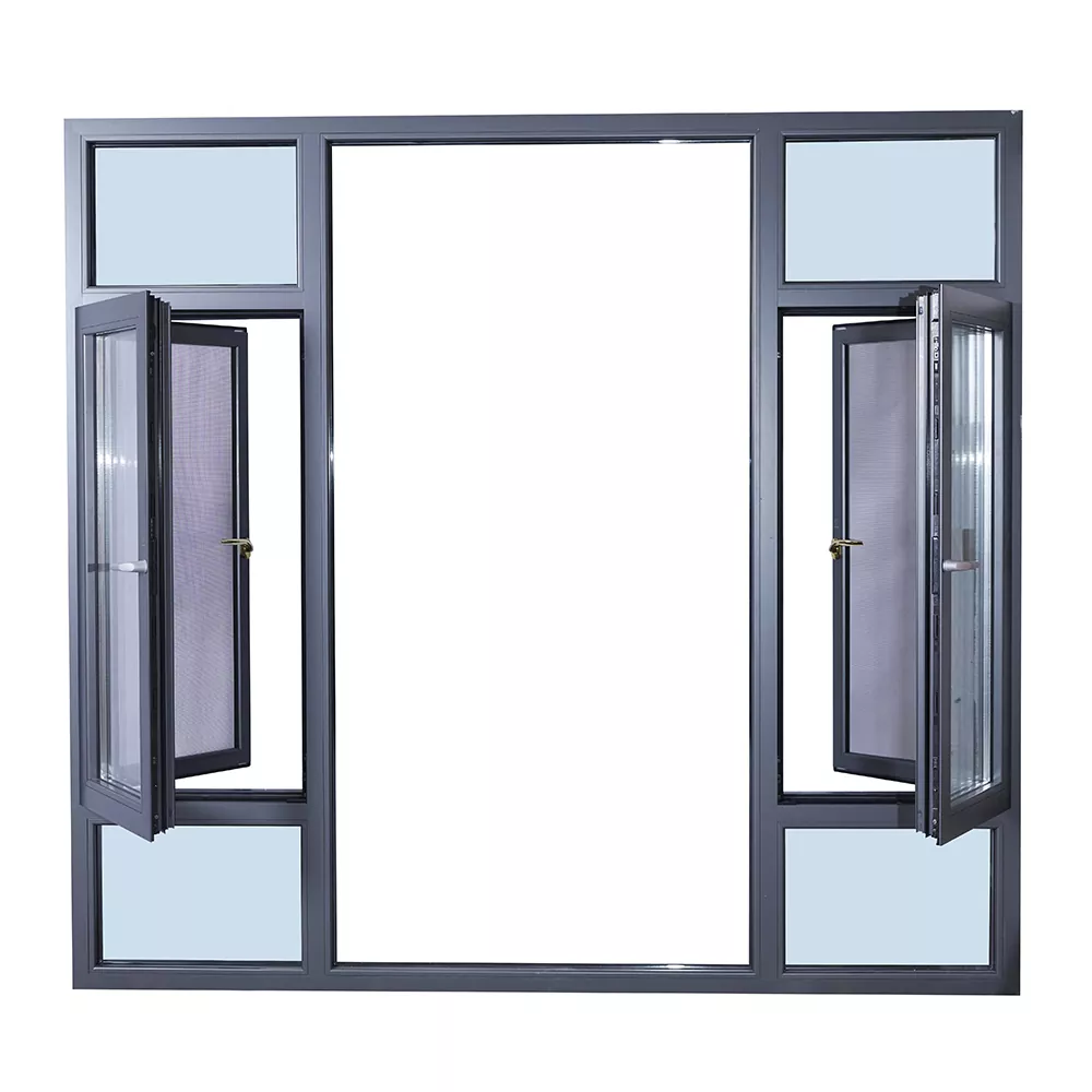 Izolowany aluminiowy ekran okienny zintegrowany z wewnętrznym oknem przesuwnym