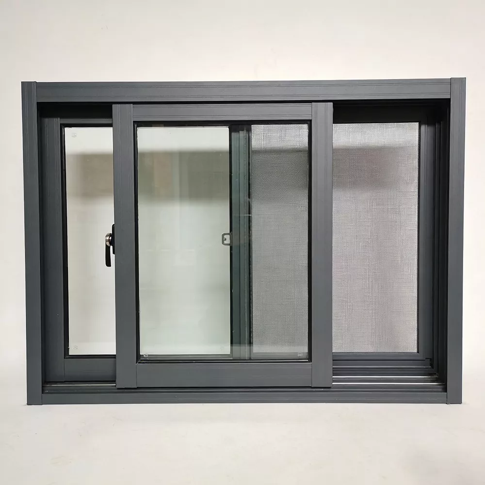 Nieizolacyjne okno ze stopu aluminium z gazą